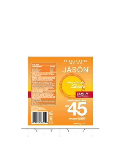 Image Of Tube Label (J0830009 Family Natural Sunscreen Spf45 Tube Label)